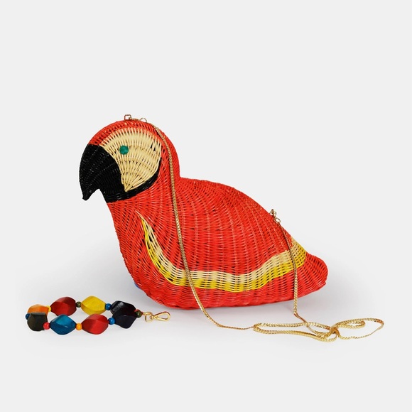 SERPUI Macaw Wicker Crossbody / Clutch Bag - Picture 7 of 16